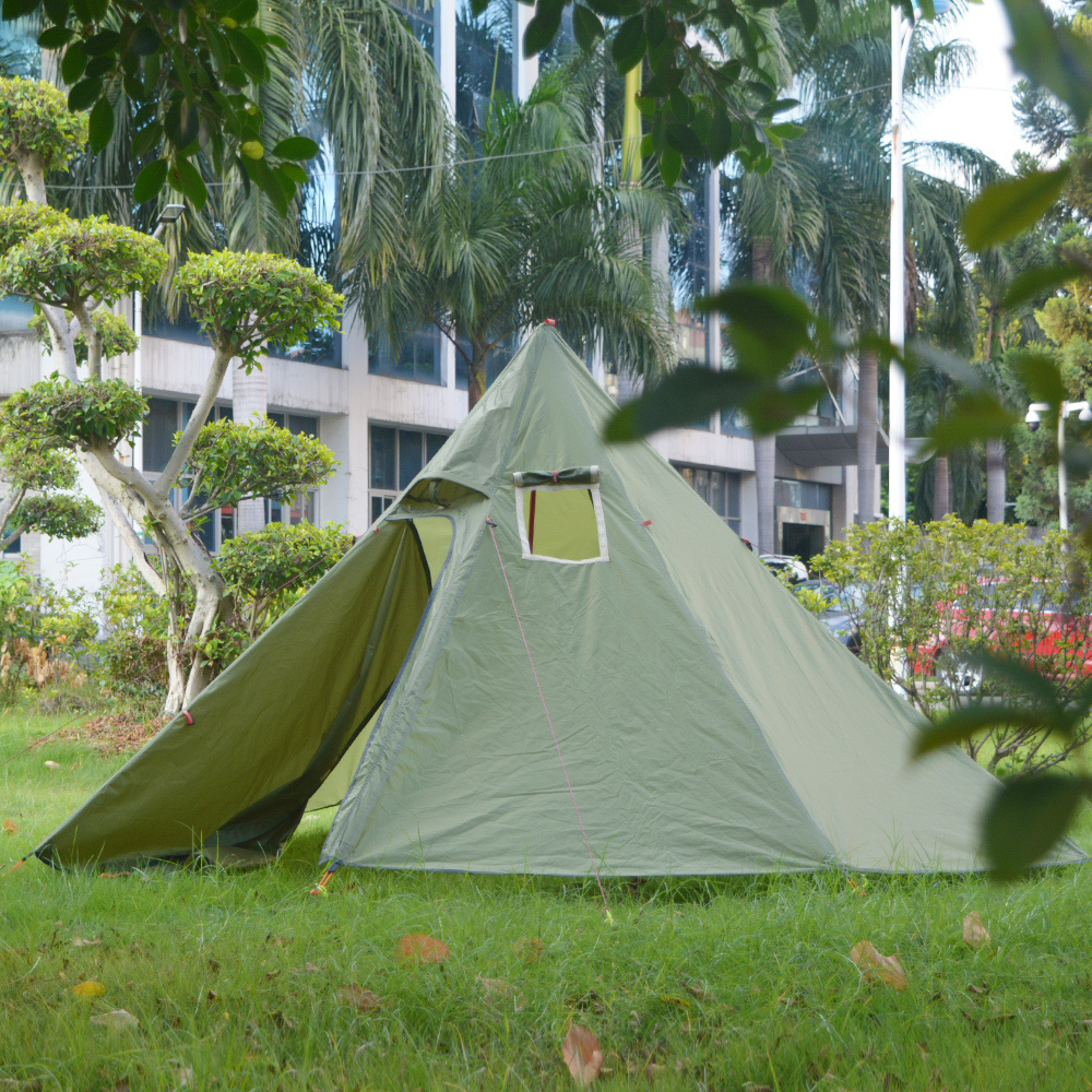 Cheap Goat Tents XC USHIO Pyramid Tent Camping Tent Travel Ultralight Outdoor Awnings Tent Shelter 4 Season Tent 1 2 Person Tent With Stove Jack Tents 